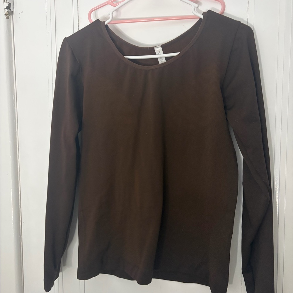 Classic Brown Long Sleeve Top